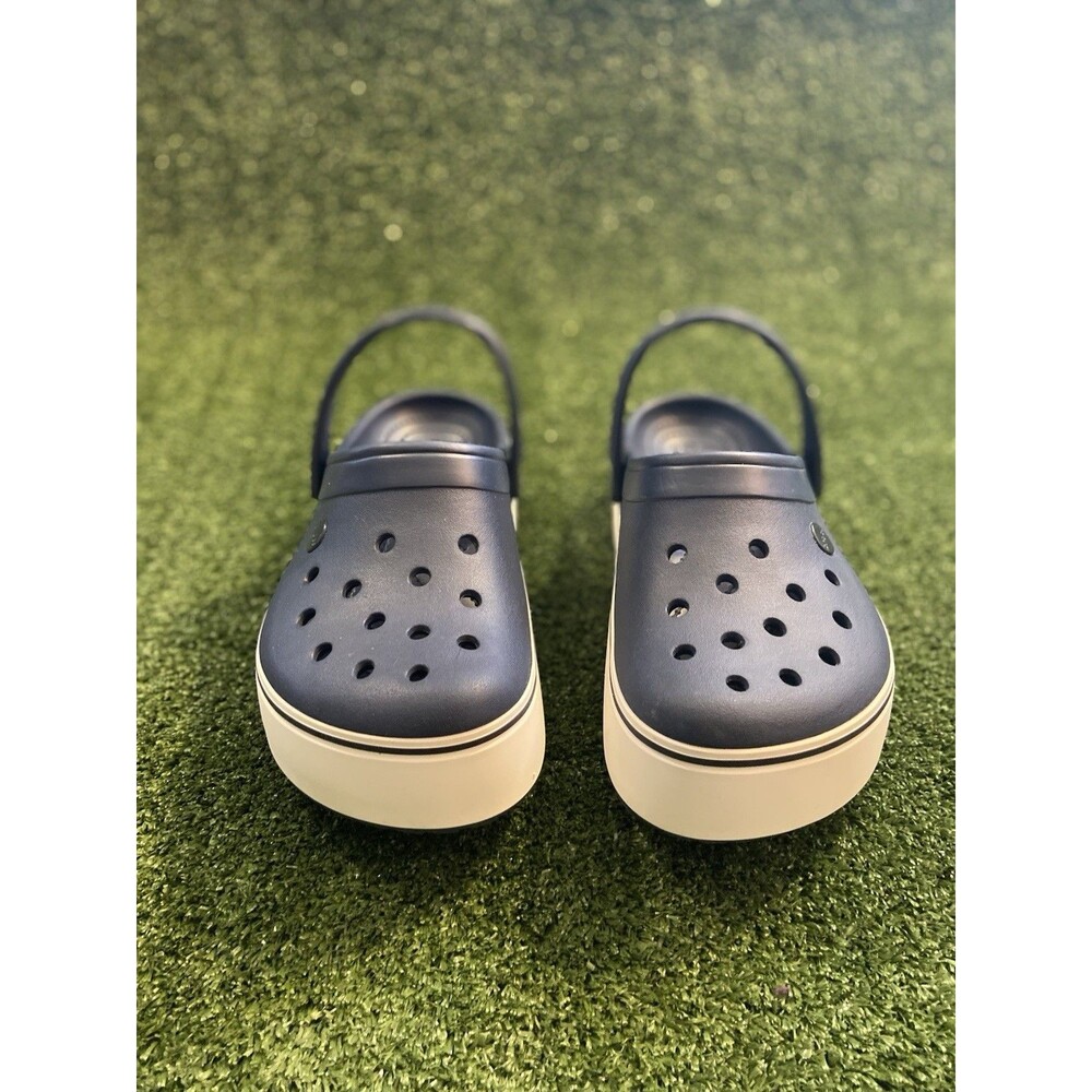 Iconic Crocs Bae Comfort Clogs Slides Sandals Women’s 8 Men’s 6 Blue Shoes - Picture 11 of 12